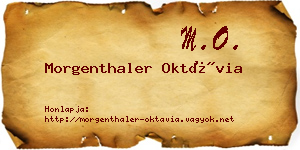 Morgenthaler Oktávia névjegykártya
